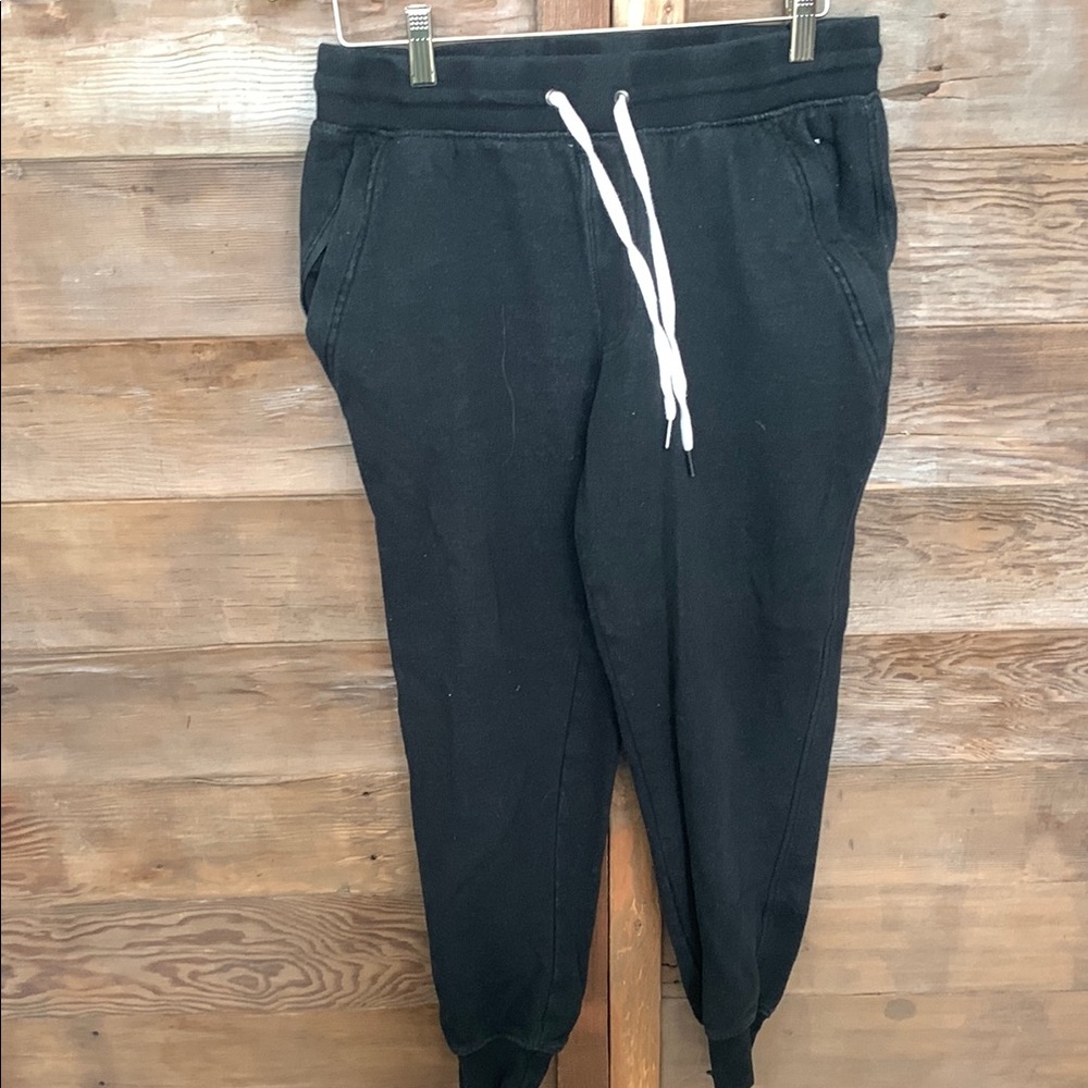 Black Jogger Sweatpants with Elastic Waistband